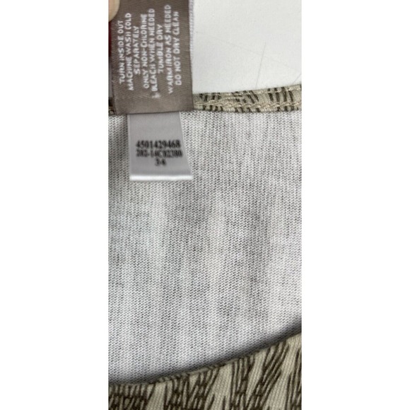 Chicos Blue Paisley Print V Neck Top 3/4 Sleeve Tunic Sz 3 US XL 16 - Picture 4 of 9